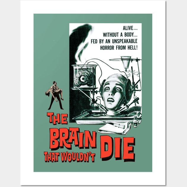 The Brain That Wouldn't Die Wall Art by The Blue Box